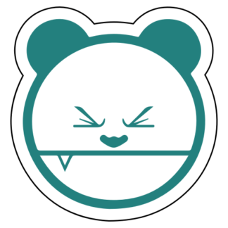 Mad Panda Sticker (Turquoise)
